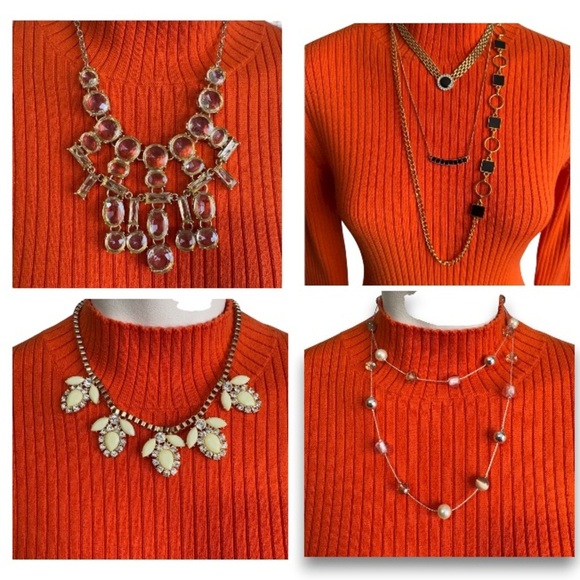 Necklace Jewelry Lot Elegant Glitz and Glam Gold and Silver Women's 8 Pieces - Picture 1 of 15